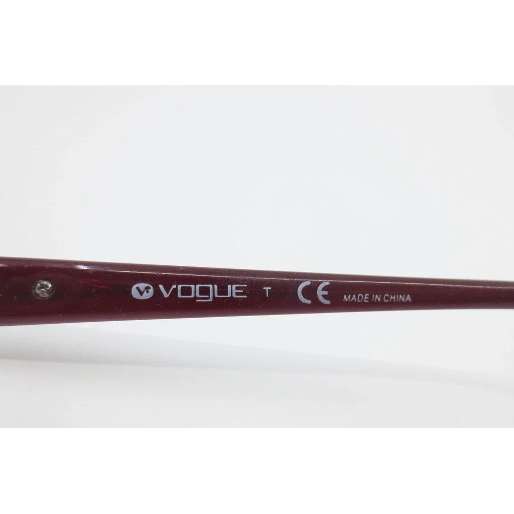 Vogue VO 3875-B 548 Silver Burgundy Flower Detail Eyeglasses 52-17-135